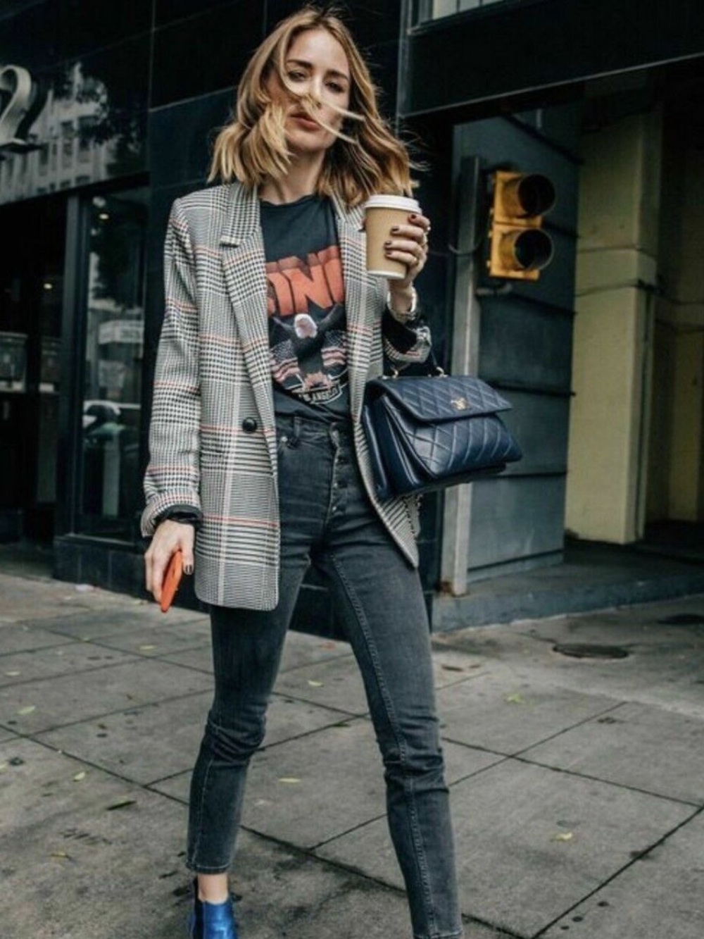 Anine Bing Vintage Washed Black Crewneck Tee - Picture 7 of 7